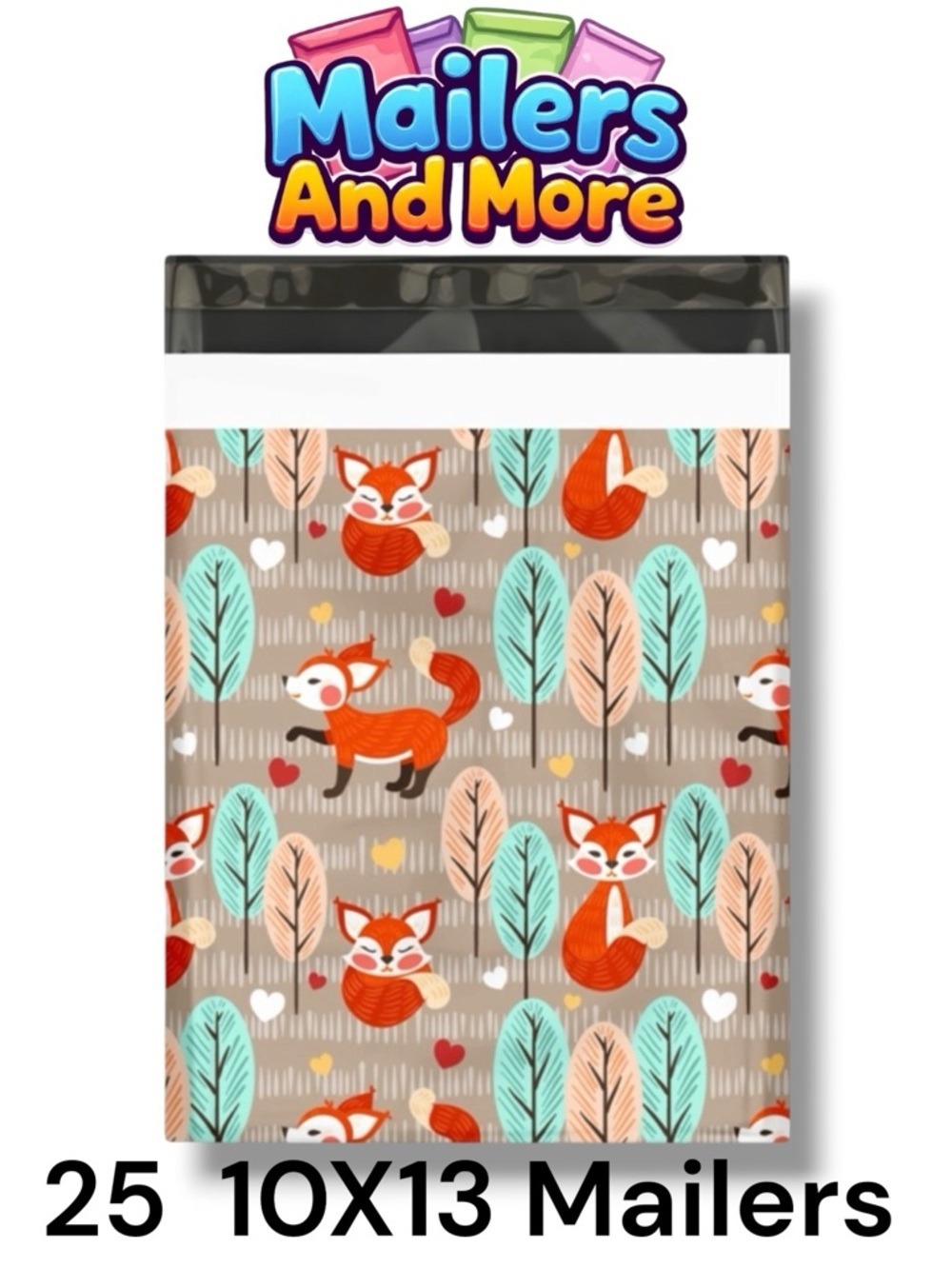 25 10X13 Poly Mailers Fox And Woods Shipping Envelopes PRICE IS FIRM Fall - Picture 1 of 13